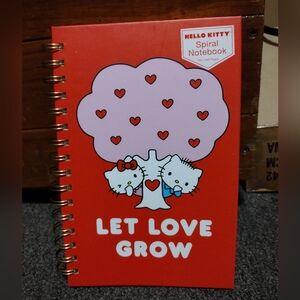 Hello Kitty Red and Pink Spiral Notebook